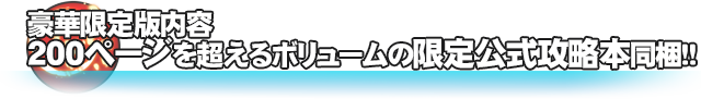 豪華限定版内容　200ページを超えるボリュームの限定公式攻略本同梱！！