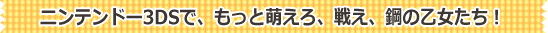 ニンテンドー3DSで、もっと萌えろ、戦え、鋼の乙女たち！