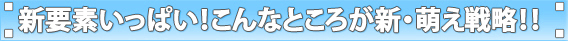 新要素がいっぱい！こんなところが新・萌え戦略！