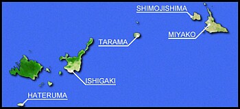 ゲーム中で飛行できる沖縄の島々